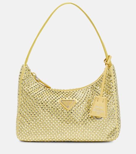 Borsa a spalla Re-Edition Mini con cristalli - Prada - Modalova