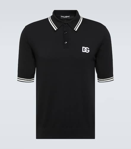 Logo cotton piqué polo shirt - Dolce&Gabbana - Modalova