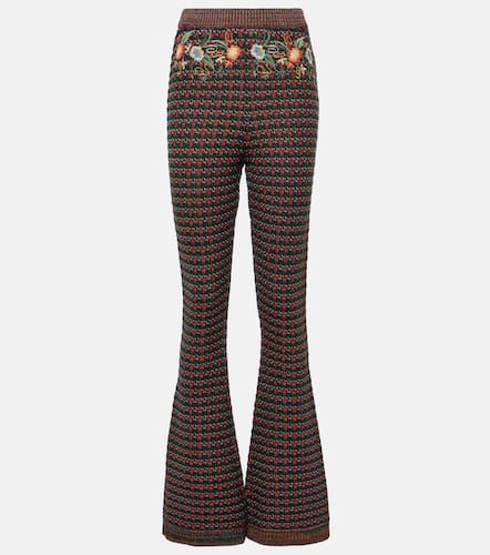 Pantaloni flared in maglia con ricamo - Etro - Modalova