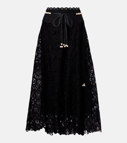 Falda midi Rhiannon de algodón bordada - Zimmermann - Modalova