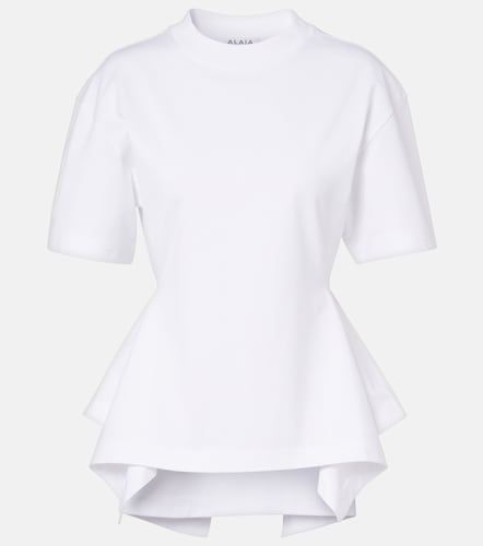 Alaia Draped cotton jersey T-shirt - Alaia - Modalova