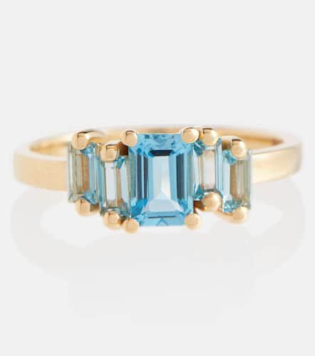 Amalfi 14kt gold ring with emerald and topaz - Suzanne Kalan - Modalova
