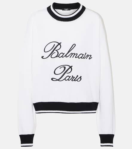 Signature embroidered sweater - Balmain - Modalova