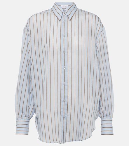 Camicia in misto cotone lamé - Brunello Cucinelli - Modalova