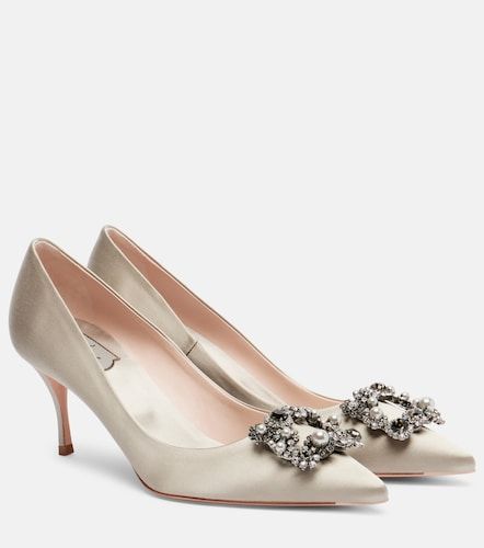 Efflorescence 65 embellished satin pumps - Roger Vivier - Modalova