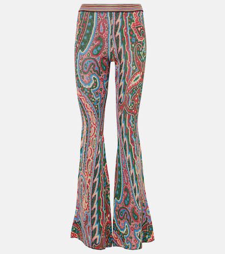 Pantalones flared en jacquard con paisley - Etro - Modalova