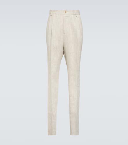 Pantalones ajustados de lino - Dolce&Gabbana - Modalova