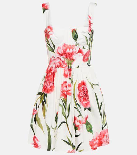 Floral cotton minidress - Dolce&Gabbana - Modalova