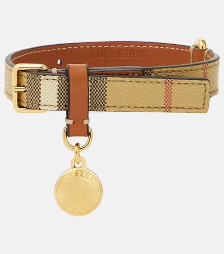 Check faux leather dog collar - Burberry - Modalova