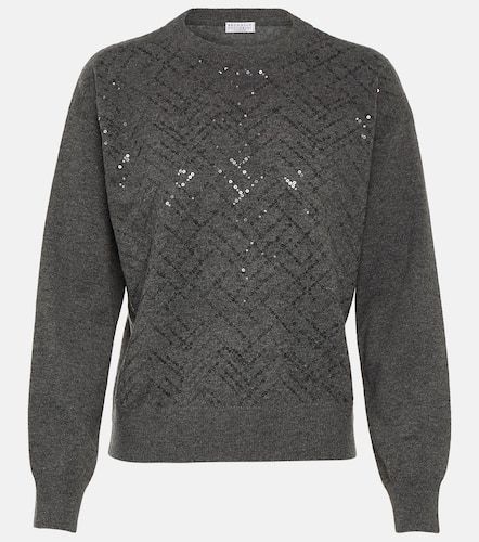 Verzierter Pullover aus Wolle, Kaschmir und Seide - Brunello Cucinelli - Modalova