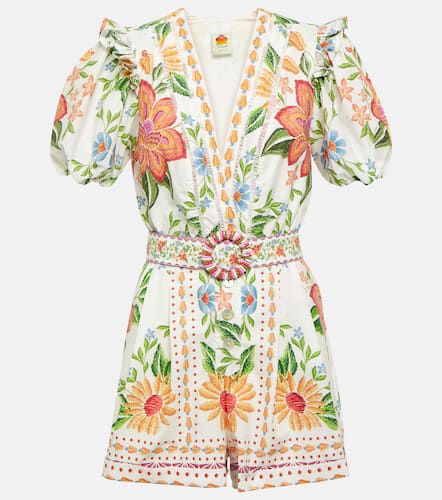 Farm Rio Bloom Garden cotton romper - Farm Rio - Modalova