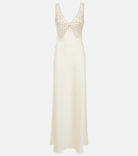 DiamantÃ©-embellished satin maxi dress - Self-Portrait - Modalova