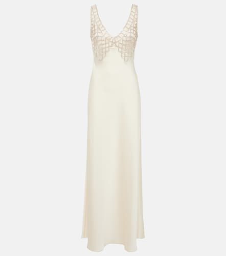 Diamanté-embellished satin maxi dress - Self-Portrait - Modalova