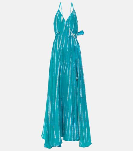 Tie-dye silk wrap dress - Anna Kosturova - Modalova