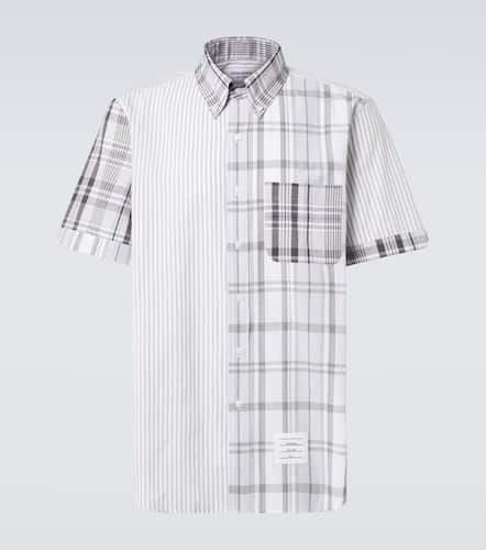 Camicia in cotone patchwork a righe - Thom Browne - Modalova