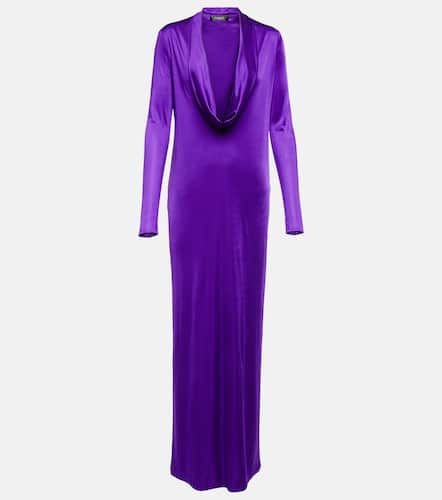 Versace Cowl-neck draped satin gown - Versace - Modalova