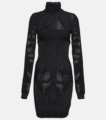 Balmain Minikleid mit Mesh - Balmain - Modalova