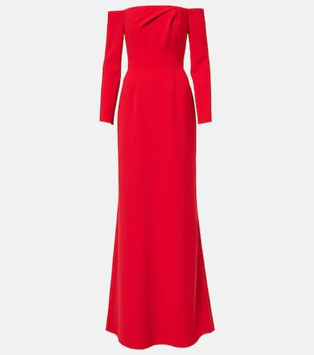 Draped off-shoulder crÃªpe gown - Carolina Herrera - Modalova