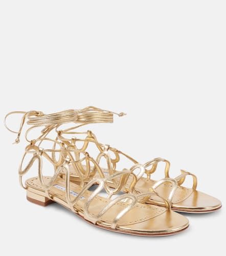 Fawdaflat metallic leather sandals - Manolo Blahnik - Modalova