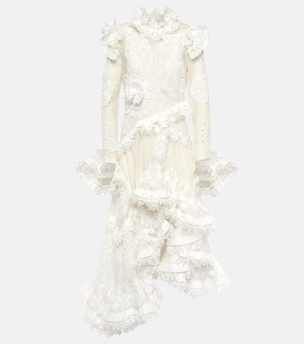 Matchmaker appliquÃ© silk and linen gown - Zimmermann - Modalova