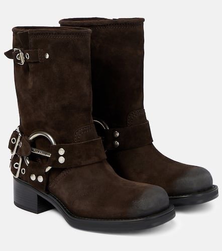 Miu Miu Studded suede ankle boots - Miu Miu - Modalova