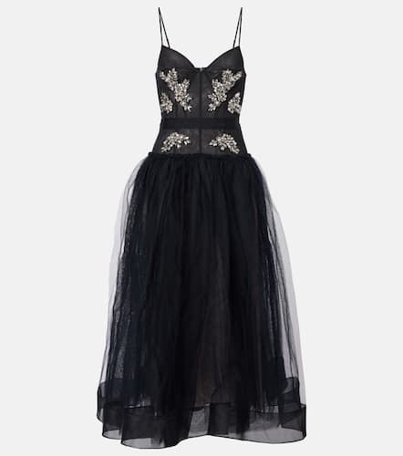 Embellished tulle bustier dress - Erdem - Modalova