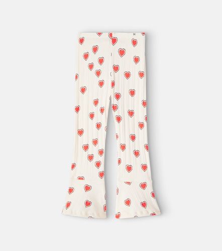 Outlined Hearts cotton-blend flared pants - Mini Rodini - Modalova