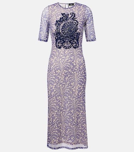 Vestido midi de malla estampado - Etro - Modalova