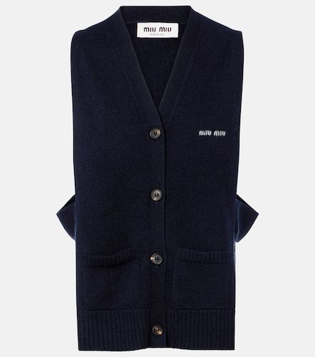 Pullover senza maniche in cashmere - Miu Miu - Modalova