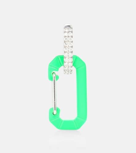 Small Chiara 18kt white gold and diamond single earring - Eera - Modalova