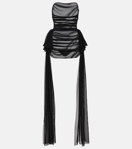Vestido corto de malla translúcida - Norma Kamali - Modalova