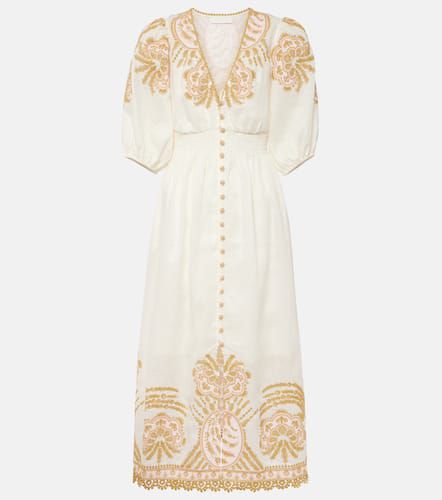 Waverly embroidered linen midi dress - Zimmermann - Modalova