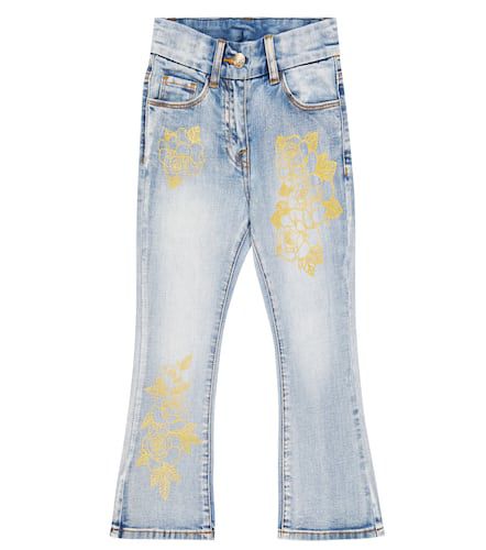 Monnalisa Jeans flared florales - Monnalisa - Modalova