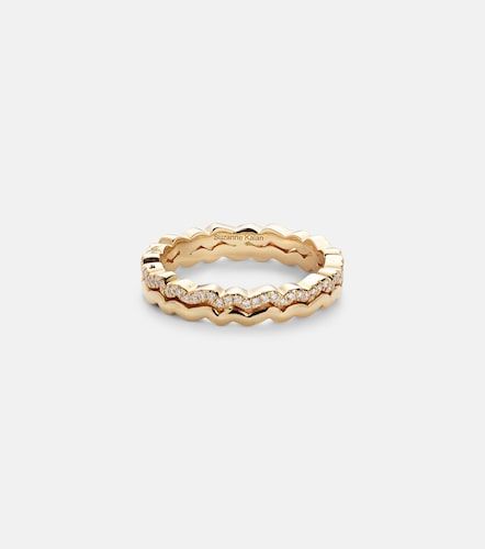 Mini Wave 18kt ring with diamonds - Suzanne Kalan - Modalova