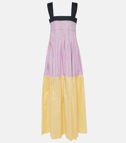 Colorblocked cotton maxi dress - Plan C - Modalova