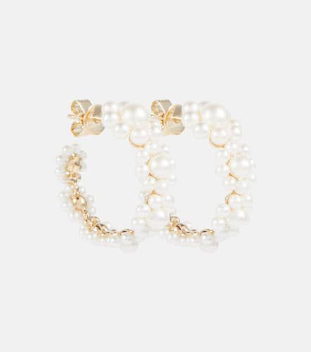 Jardin Boucle 14kt gold earrings with freshwater pearls - Sophie Bille Brahe - Modalova