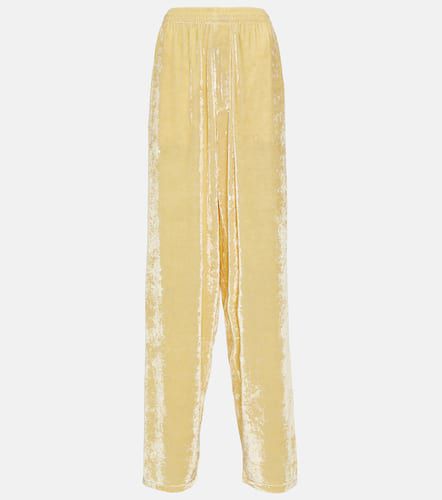 Balenciaga Wide-leg velvet pants - Balenciaga - Modalova