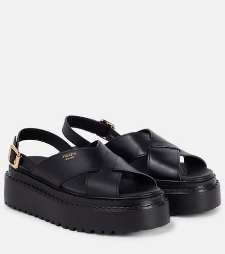 Sandalias con plataforma de piel - Prada - Modalova
