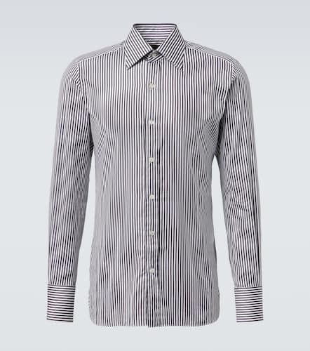 Camicia in popeline di cotone a righe - Tom Ford - Modalova