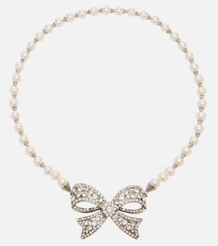 Embellished faux pearl necklace - Alessandra Rich - Modalova