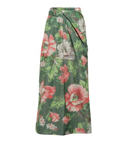 Charlotte floral wrap midi skirt - Erdem - Modalova