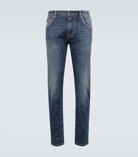 Jeans slim de tiro bajo - Dolce&Gabbana - Modalova