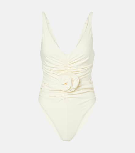 Floral-appliquÃ© ruched swimsuit - Magda Butrym - Modalova