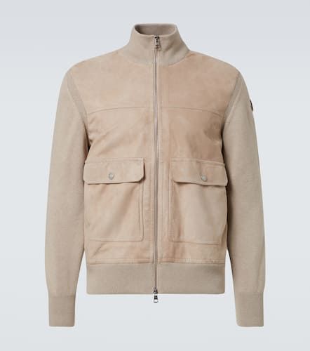 Jacke aus Veloursleder, Baumwolle und Wolle - Moncler - Modalova