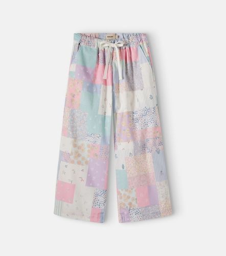 Sasha patchwork cotton wide-leg pants - Wheat - Modalova