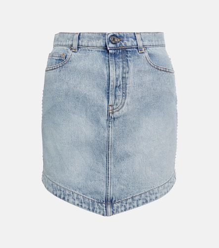 Embellished denim miniskirt - Alexandre Vauthier - Modalova