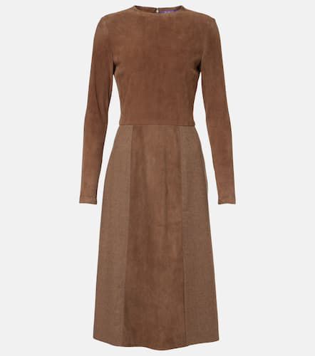 Midikleid Carlita aus Veloursleder mit Flanell - Ralph Lauren Collection - Modalova