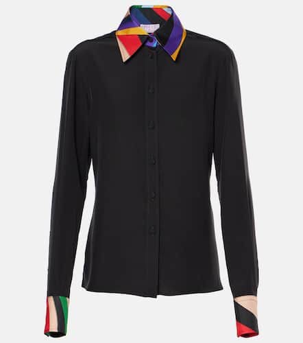 Silk crêpe de chine polo shirt - Pucci - Modalova