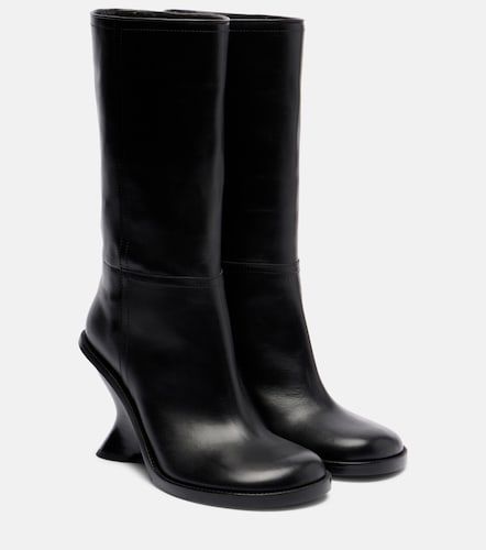Botas altas 95 de piel con cuña - Dries Van Noten - Modalova