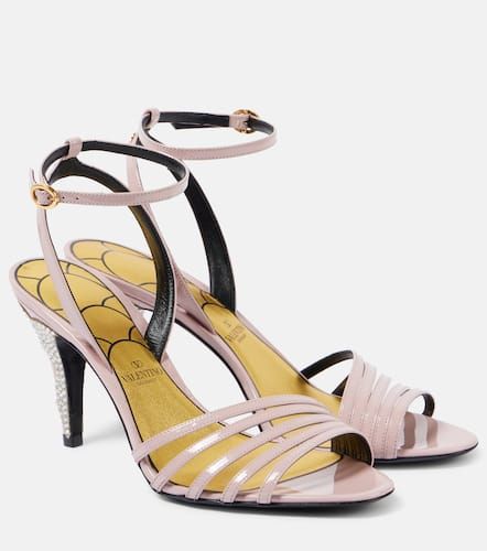 Sandalen Ladycrush aus Leder mit Kristallen - Valentino Garavani - Modalova